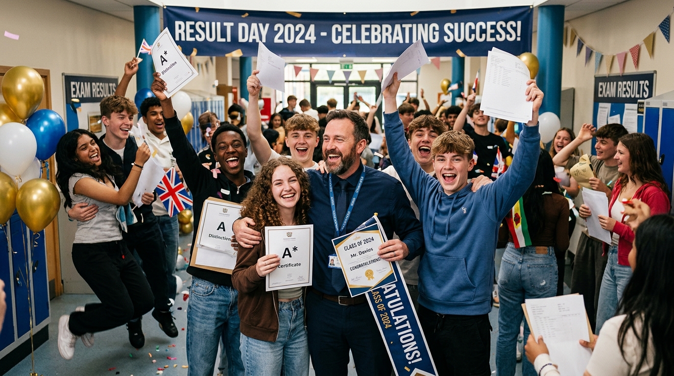 Students celebrating an academic milestone