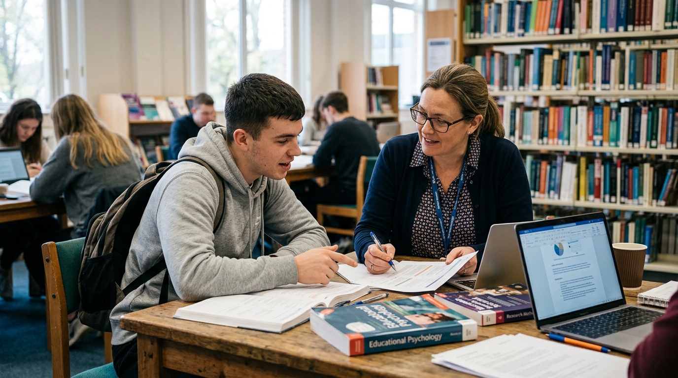 A student receiving personal guidance